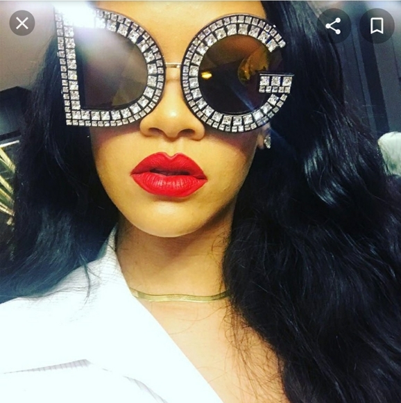 D&G Crystal Logo Sunglasses😎 DG6121 BEAUTIFUL 💎 - Picture 6 of 7